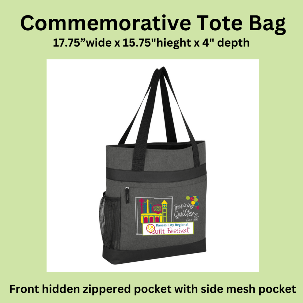 2025 KCRQF Commemorative Tote Bag with Water Bottle pocket