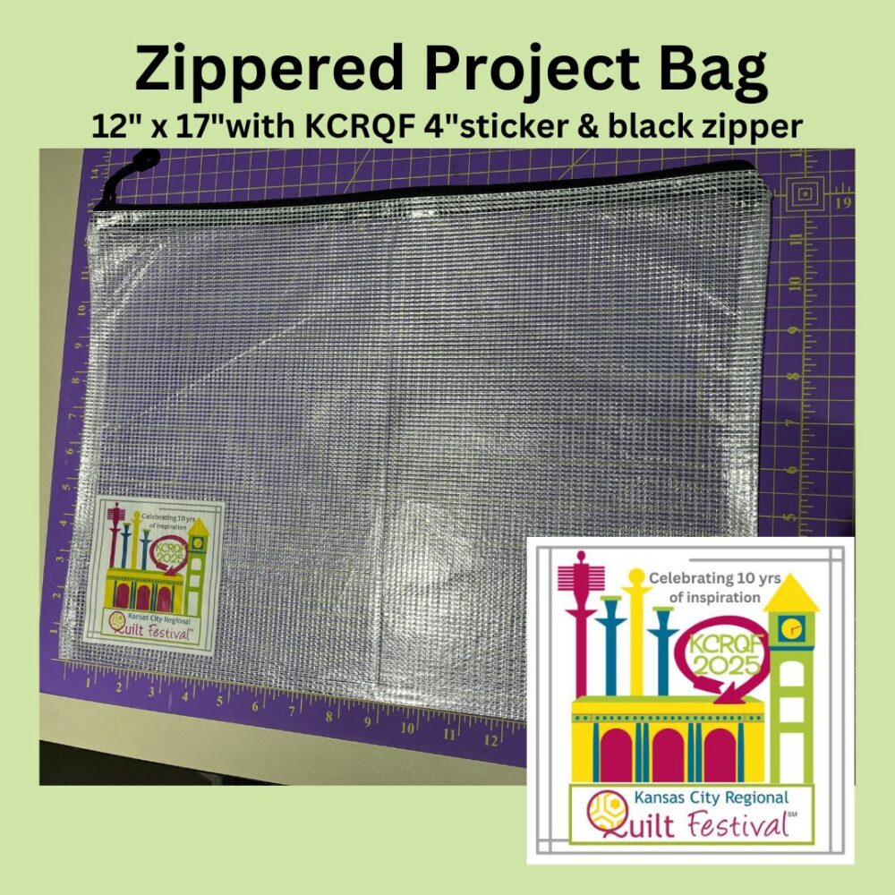 KCRQF Zippered Project Bag w/KCRQF Commemorative Sticker