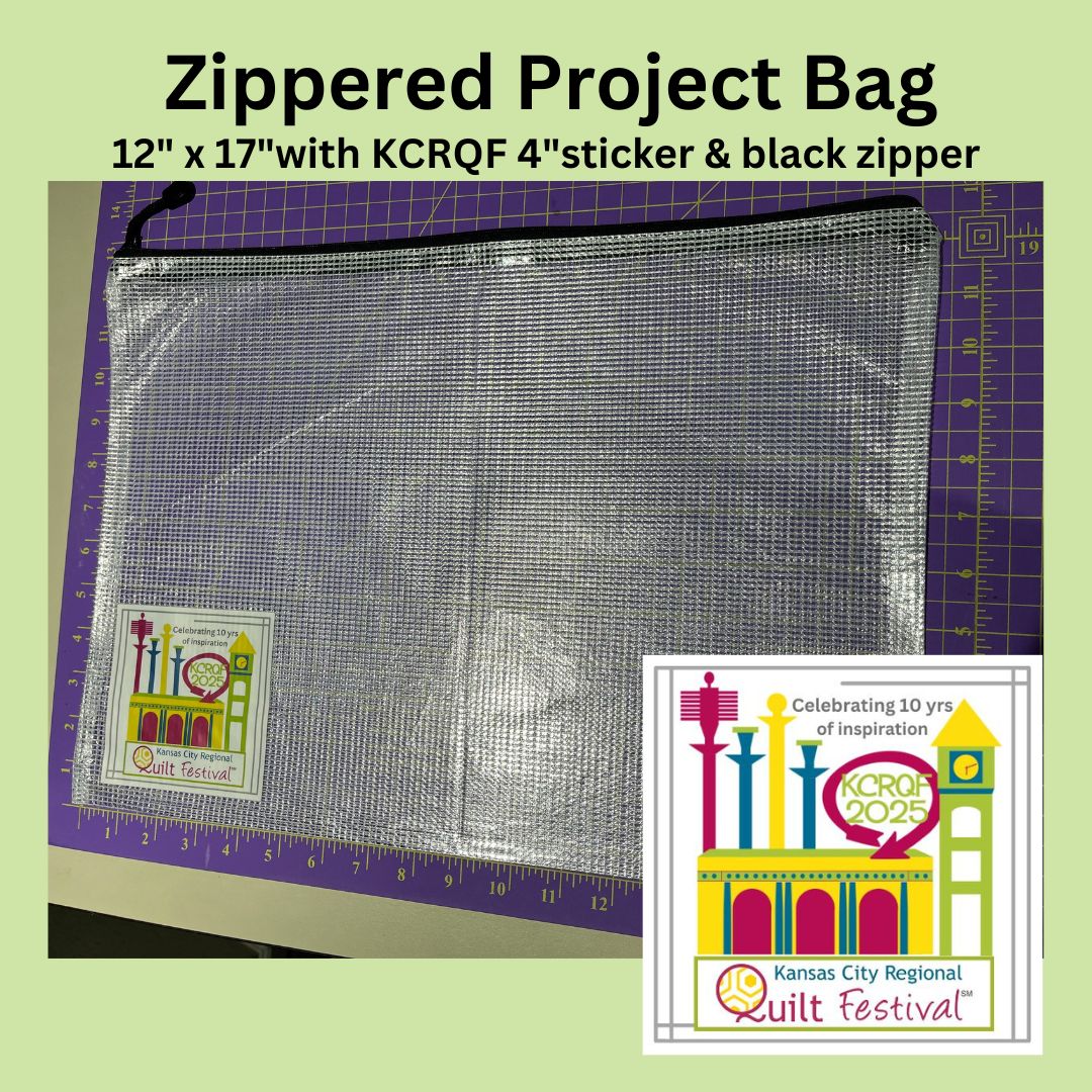 Featured image for “Zippered Project Bag w/KCRQF Commemorative Sticker”